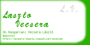 laszlo vecsera business card